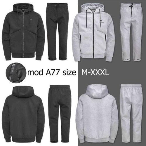 Костюм спорт TRAN (M-3XL) A77 black (деми) TRAN A77 black