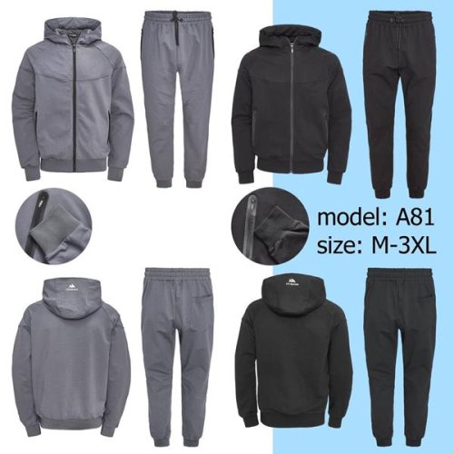 Костюм спорт TRAN (M-3XL) A81 black (деми) TRAN A81 black