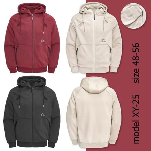 Кофта спорт TRAN (48-56) XY25 black (деми) TRAN XY25 black