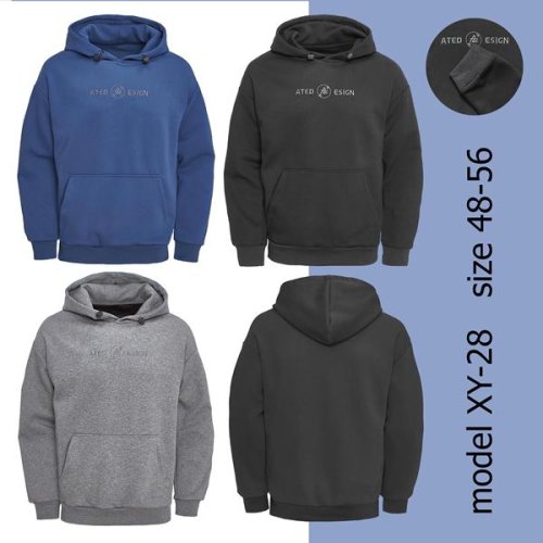 Худи TRAN (48-56) XY28 grey (деми) TRAN XY28 grey