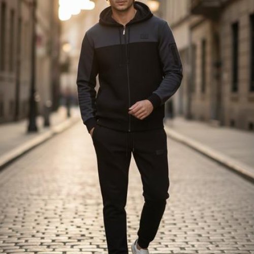 Костюм спорт Moranny (S-2XL) 5707 black-d.grey (зима) Moranny 5707 black-d.grey