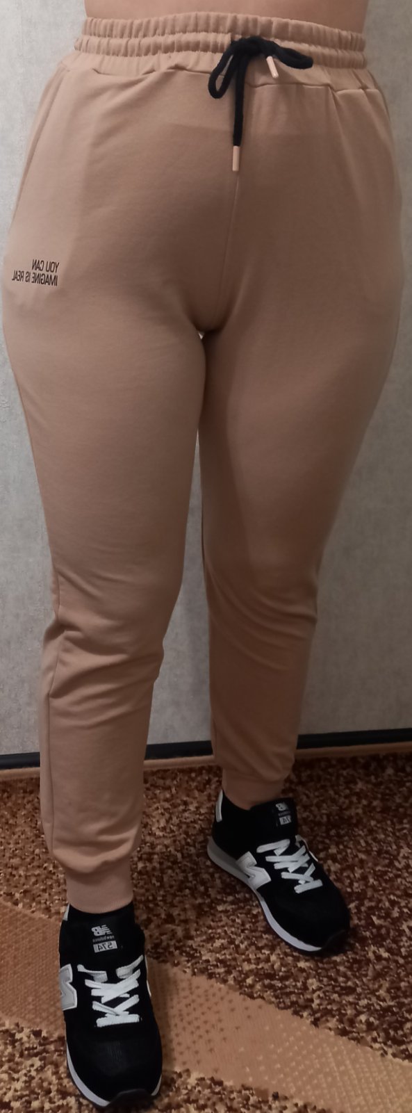 Штаны спорт Red Hat clothes (L-2XL) 0134 beige (деми)