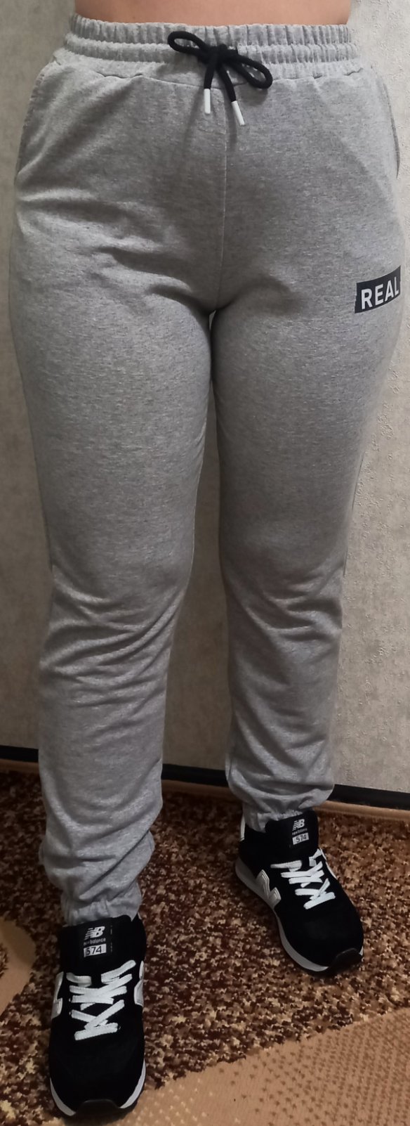 Штаны спорт Red Hat clothes (L-2XL) 0137 grey (деми)