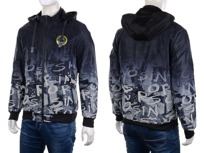 Куртка M7 (L-3XL) 2220 black-grey (деми)