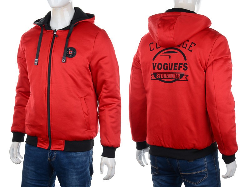 Куртка M7 (L-3XL) 2223 red-black (деми)