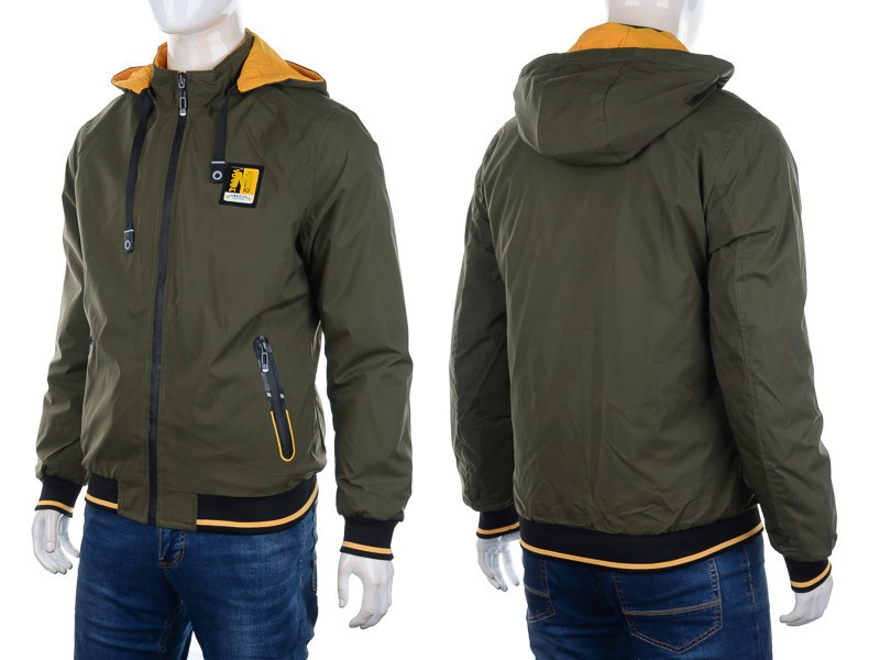 Куртка M7 (L-3XL) 2228 khaki-yellow (деми)