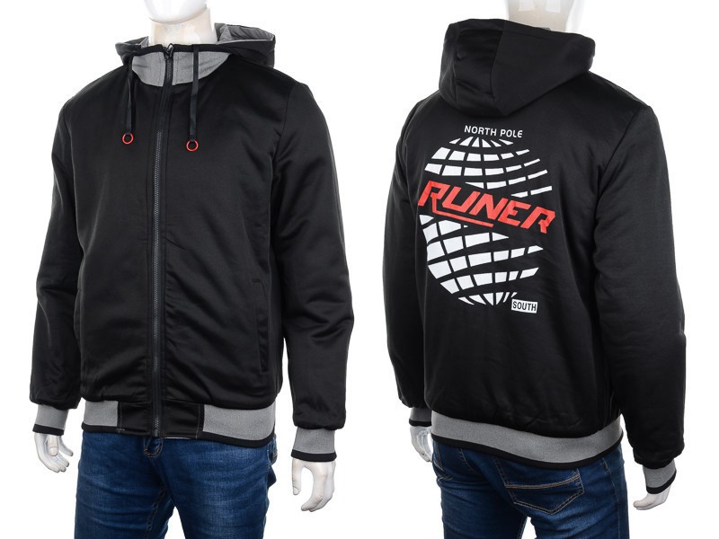 Куртка M7 (XL-3XL) 7795 black-grey (деми)