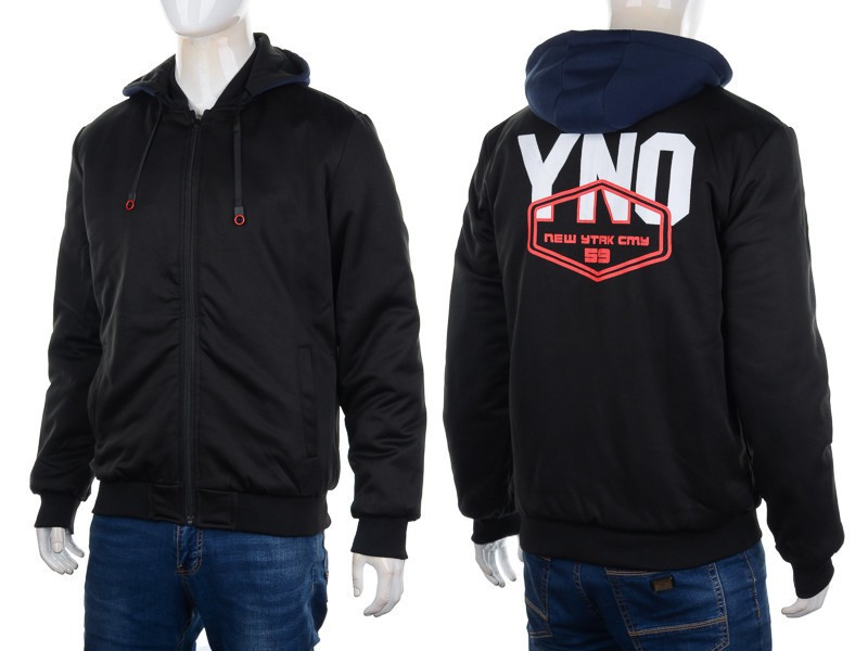 Куртка M7 (XL-3XL) 7798 black-red (деми)