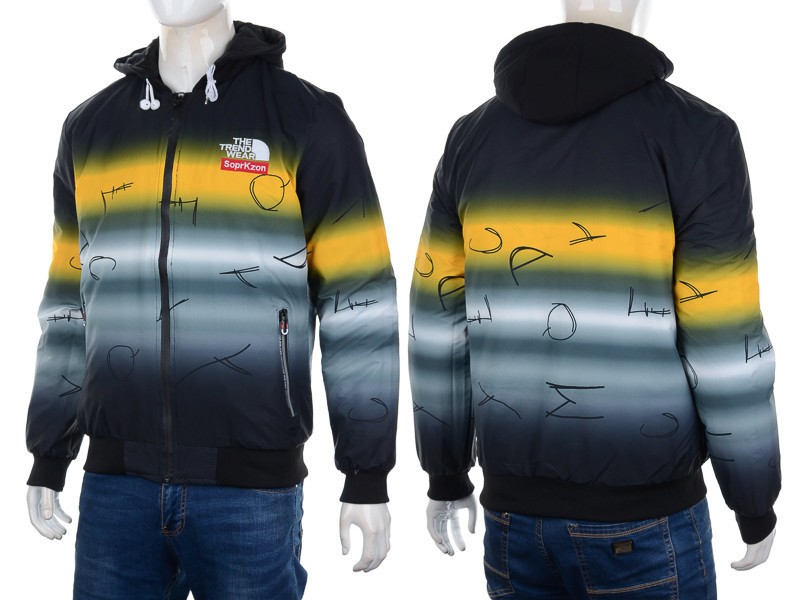 Куртка M7 (XL-3XL) 7799 black-yellow (деми)