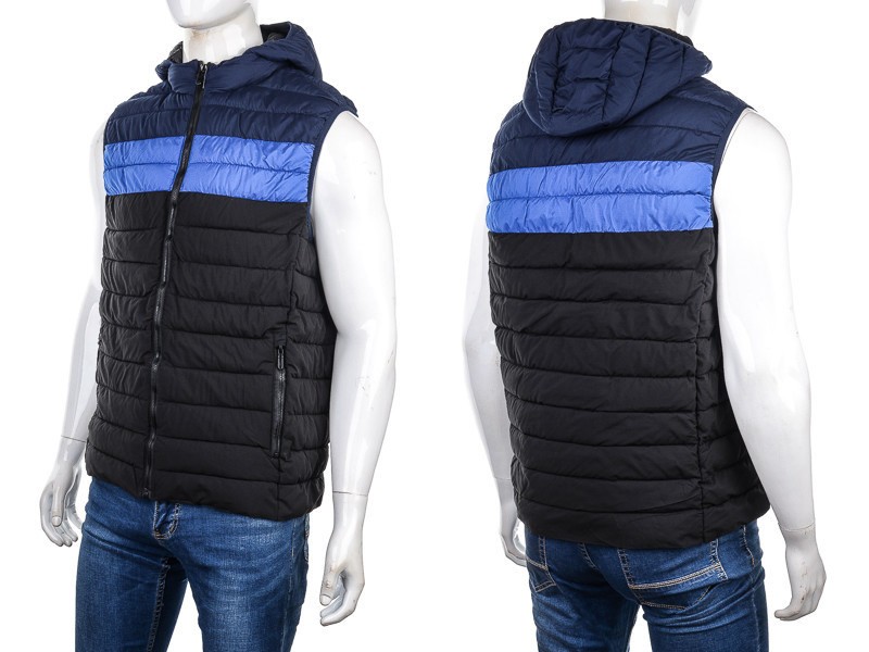 Жилетка M7 (M-3XL) 88593 black-blue (деми)