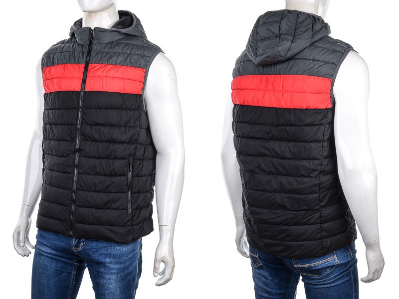 Жилетка M7 (M-3XL) 88593 black-grey (деми)