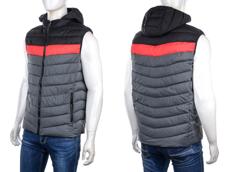 Жилетка M7 (M-3XL) 88597 grey (деми)