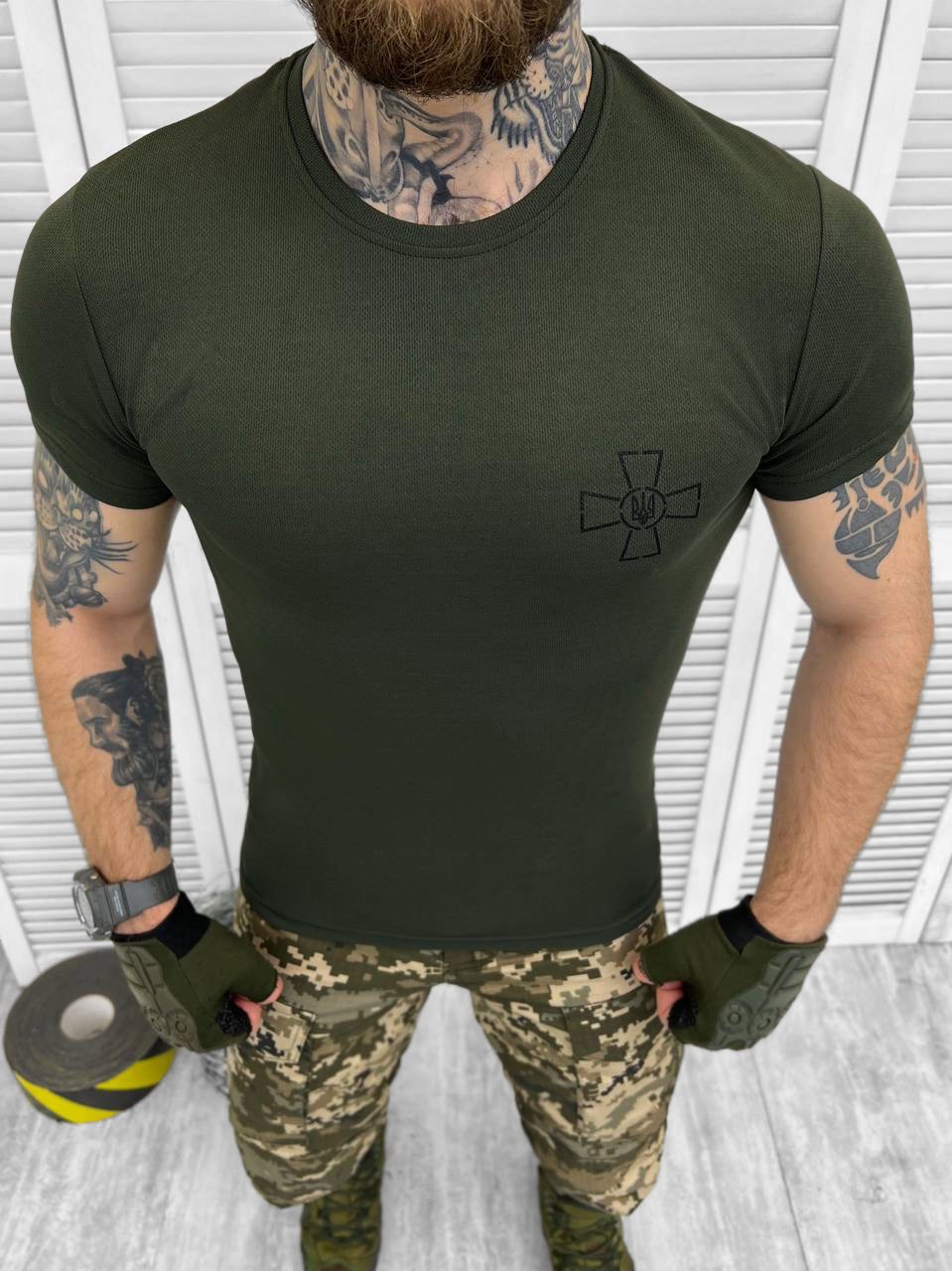 Футболка Madoka (M-3XL) 26 khaki (лето)