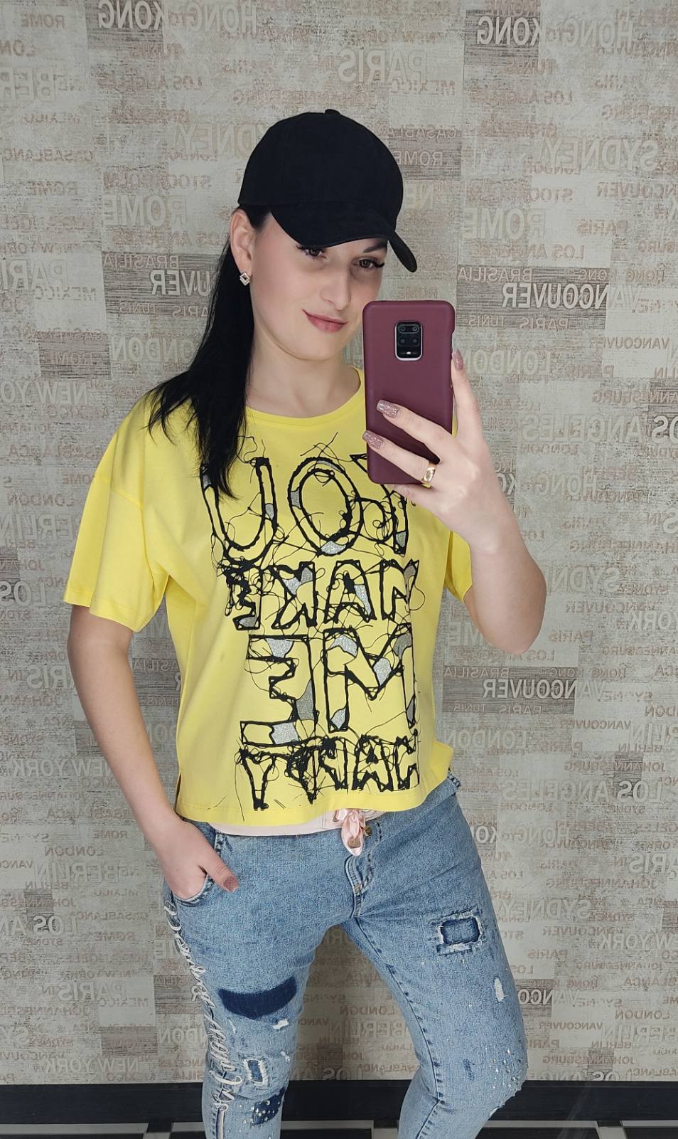 Футболка Shipi (S-L) 0 yellow (лето)