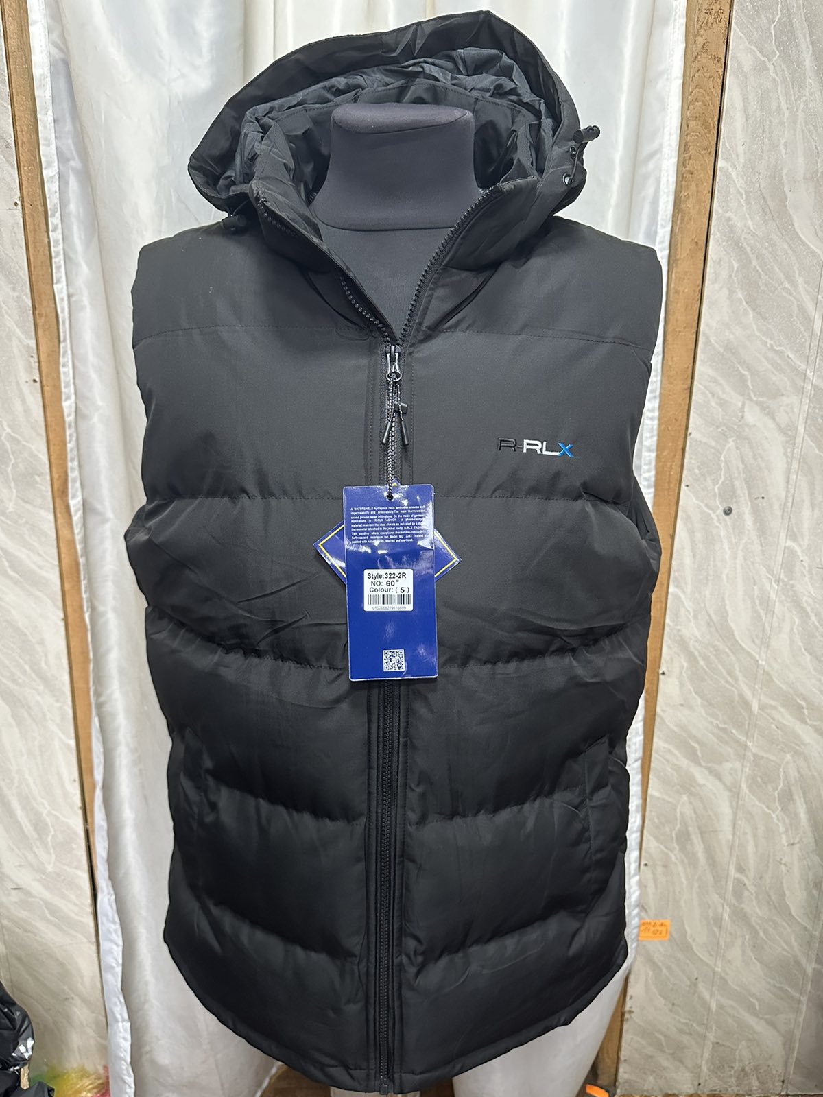 Жилетка RLX (60-68) 322-2 черный (деми)