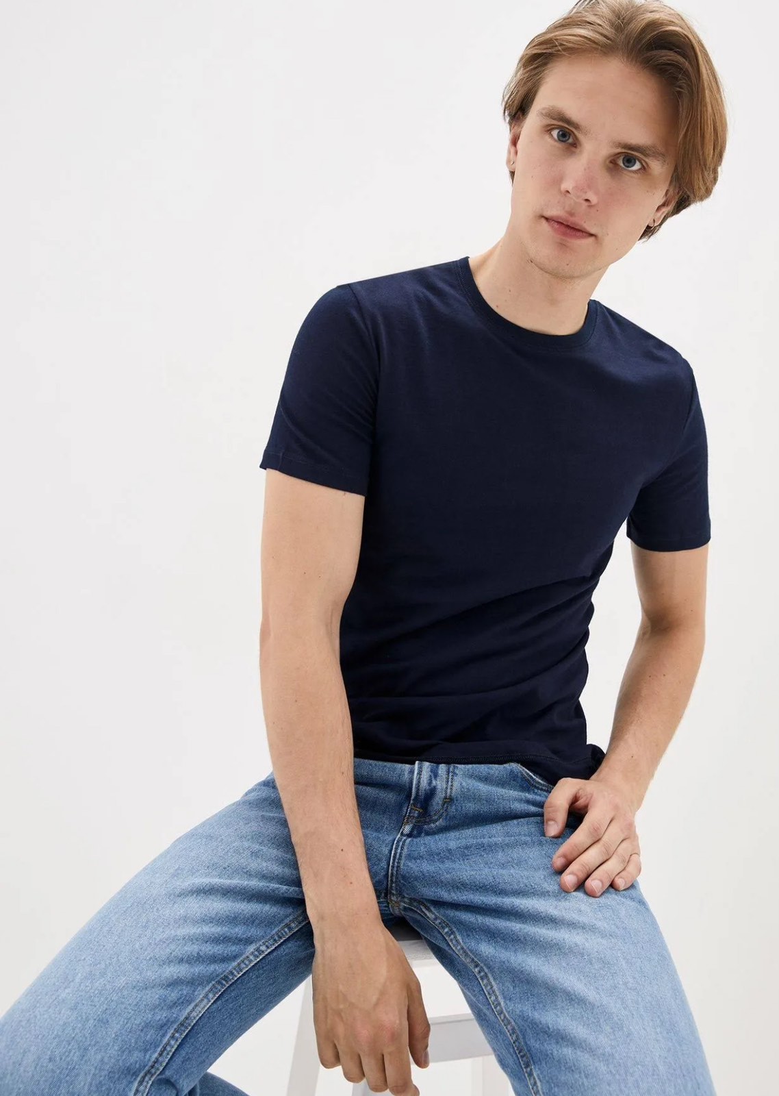 Футболка Madoka (M-3XL) 197 navy (лето)