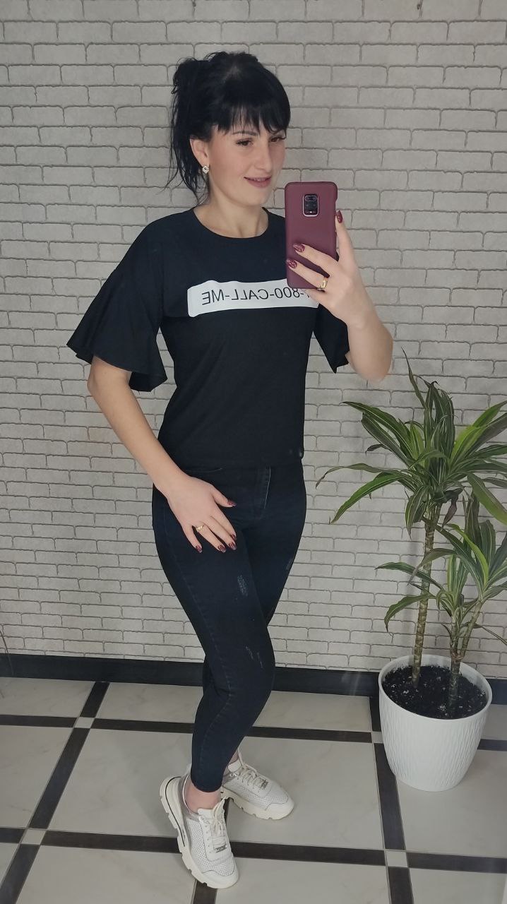 Футболка Shipi (S-XL) 2630 black (лето)