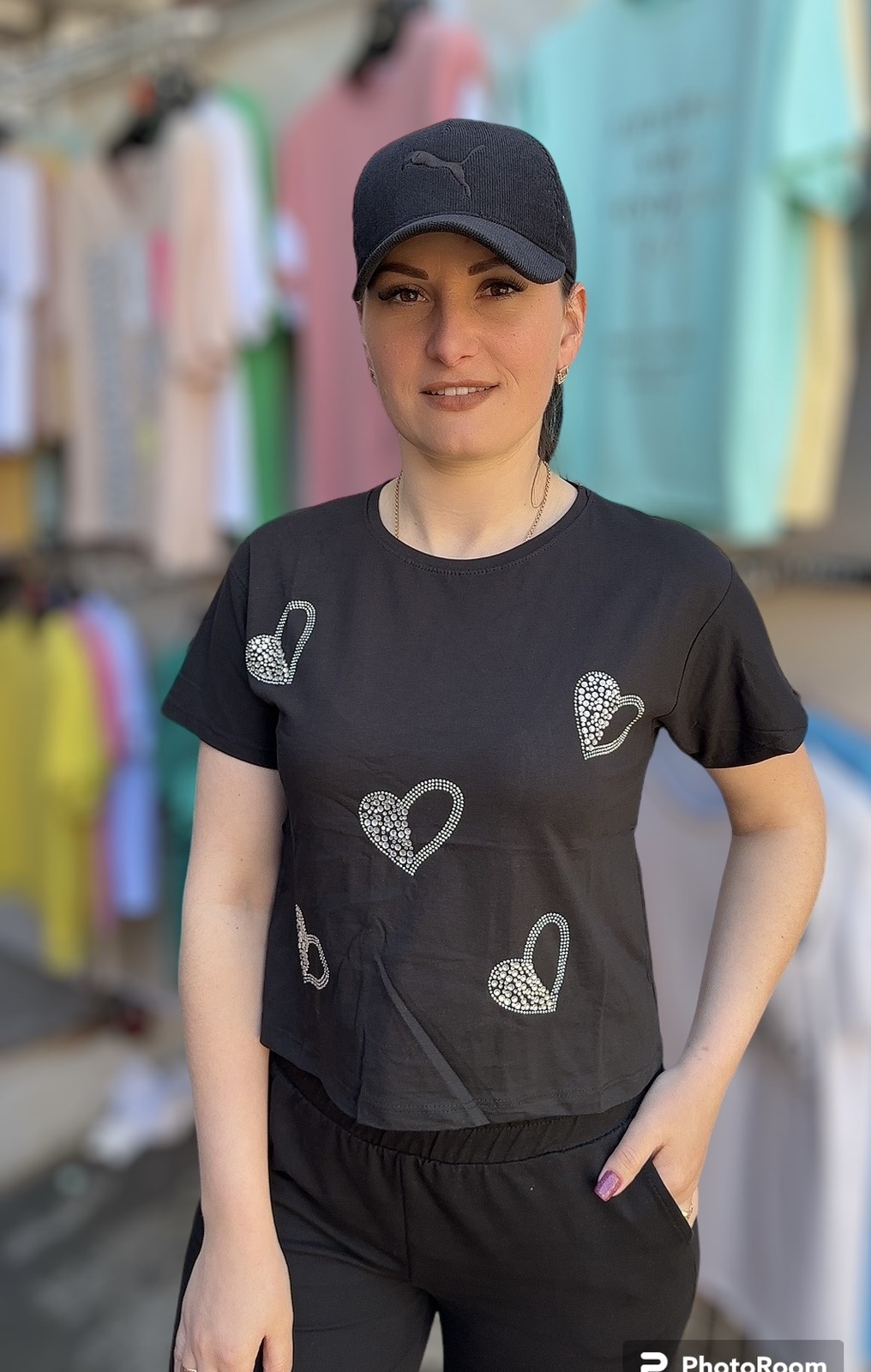 Топ Shipi (S-XL) 6071 black (лето)