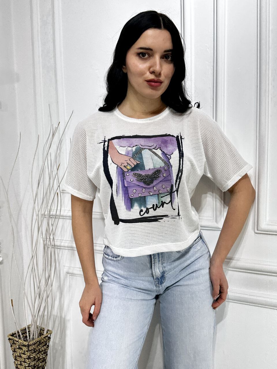 Топ Shipi (S-XL) 5033 white (лето)