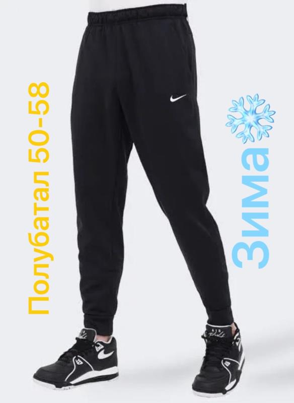 Штаны спорт ALIA (50-58) 2919 black байка (зима)