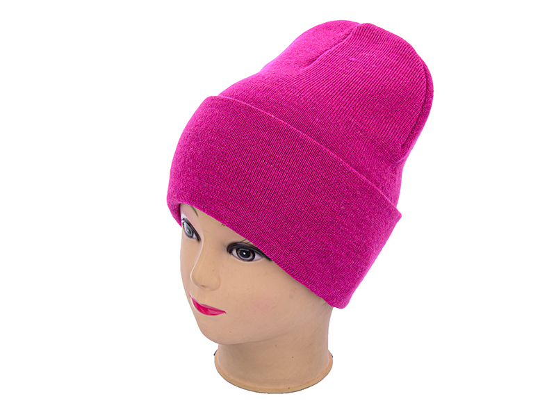 Шапка Angelica (56-60) FND011-2 подвійна fuchsia (зима)