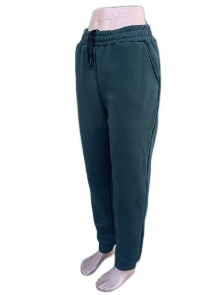 Штаны спорт ALIA (50-58) 3142 green байка (зима)