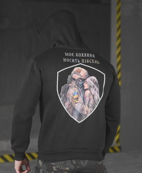 Худи Madoka (M-3XL) 1185 black (зима)