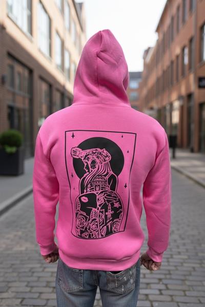 Худи Madoka (M-3XL) 1210 pink (зима)