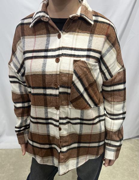 Рубашка X-Ray (S-L) XR522 brown (деми)