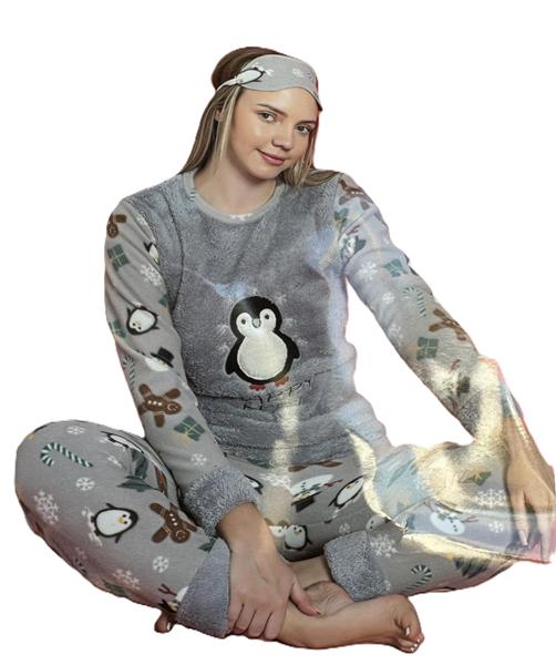 Пижама HomeWear (M-2XL) H120 grey (зима)