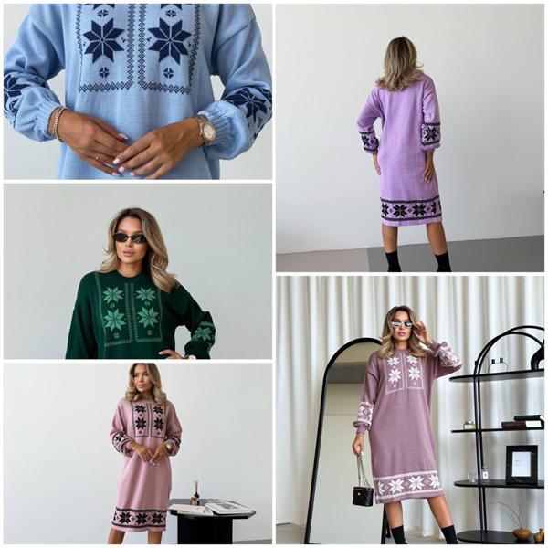 Платье Sevim (44-56) SV1112 mix (зима)