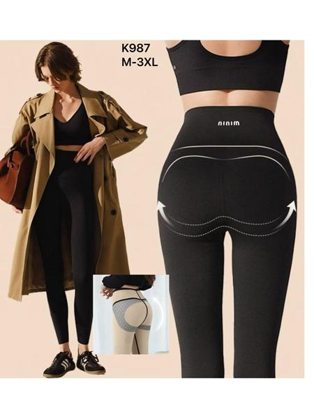 Лосины Hoan (M-3XL) K987 black (зима)