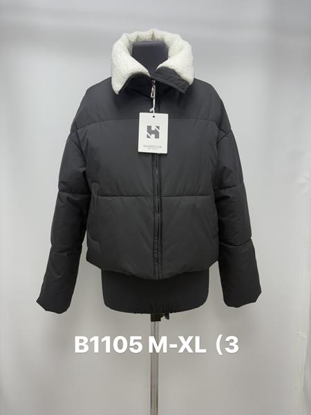 Пуховик Jacket (M-XL) B1105 black (деми)