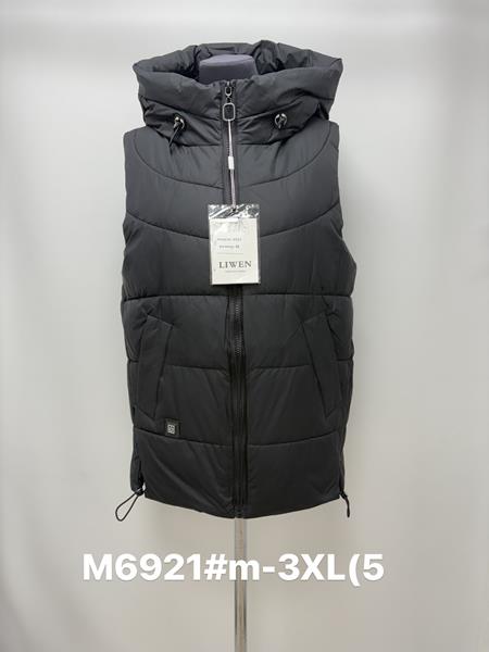 Жилетка Jacket (M-3XL) M6921 black (деми)