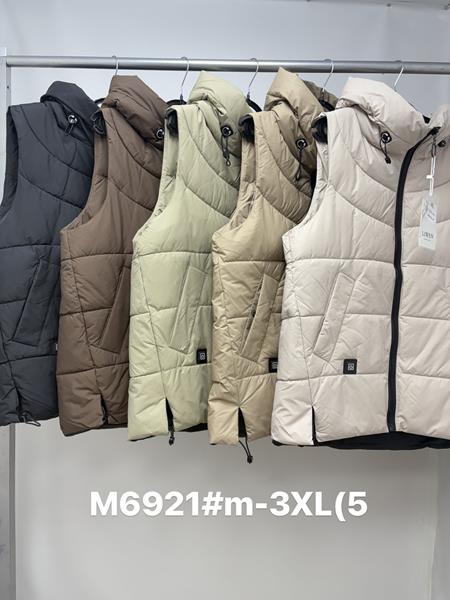 Жилетка Jacket (M-3XL) M6921 d.beige (деми)