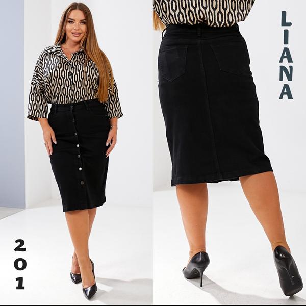 Юбка Liana Denim (31-38) 201 black (лето)
