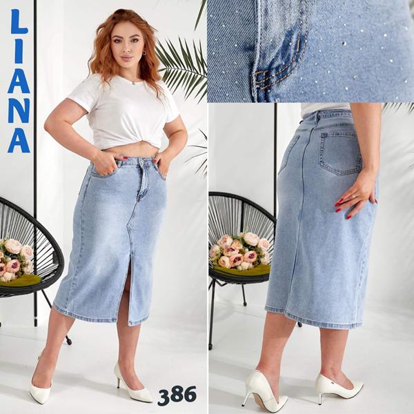 Юбка Liana Denim (28-33) 386 l.blue (лето)