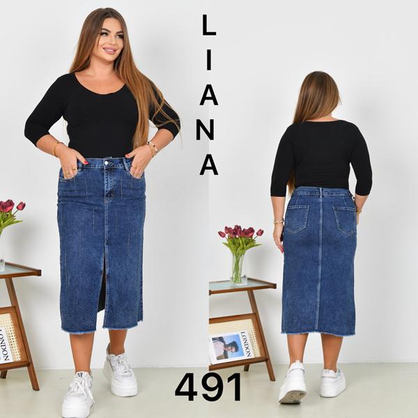 Юбка Liana Denim (32-42) 491 blue (лето)