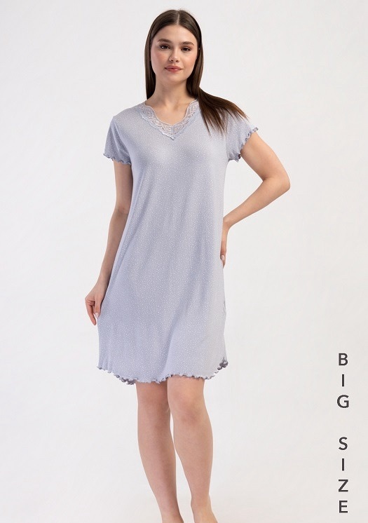 Ночнушка Trikotag (XL-4XL) T70 l.grey (лето)