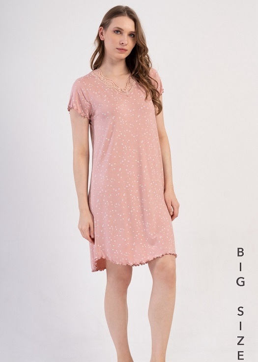 Ночнушка Trikotag (XL-4XL) T72 pink (лето)