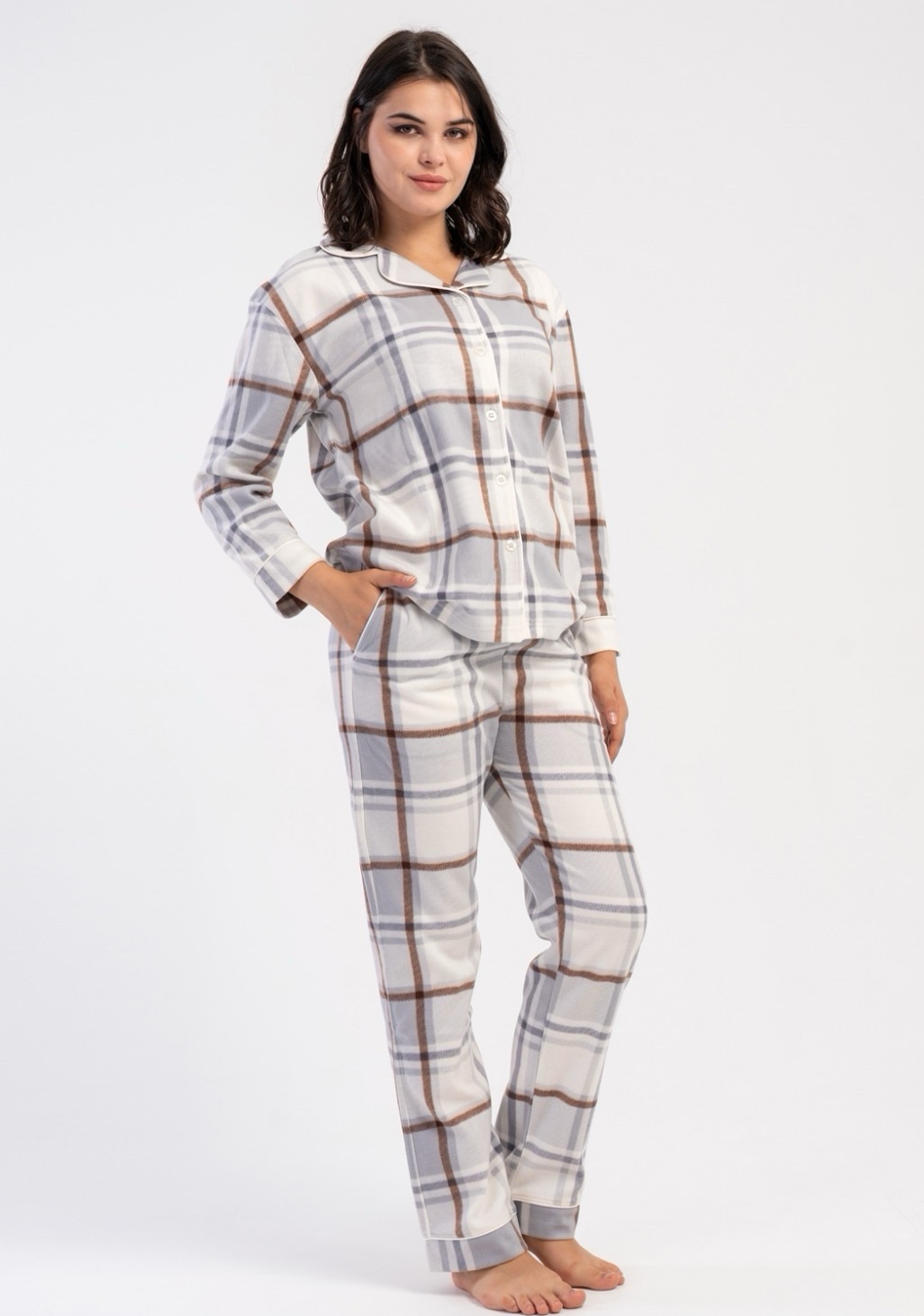 Пижама Trikotag (S-XL) T120 l.grey (зима)