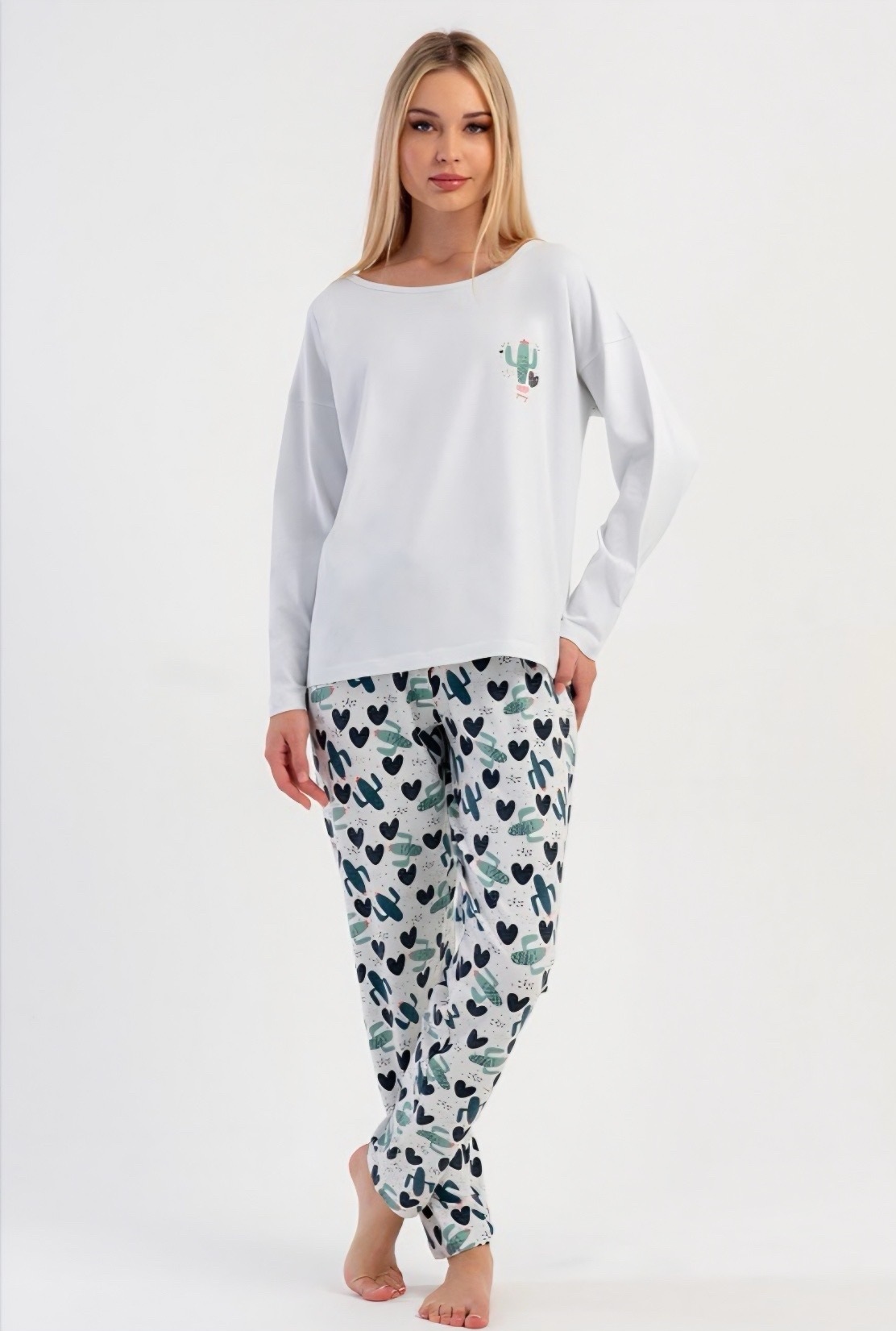 Пижама Trikotag (S-XL) T114 white (деми)