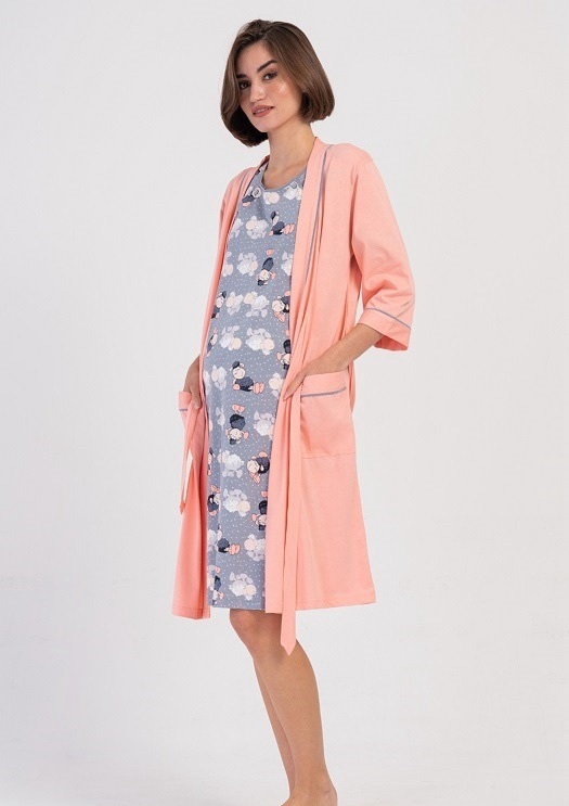 Комплект Trikotag (S-XL) T86 peach-grey (деми)