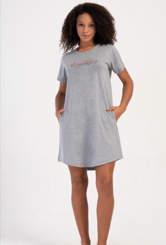 Ночнушка Trikotag (M-2XL) T59 l.grey (лето)