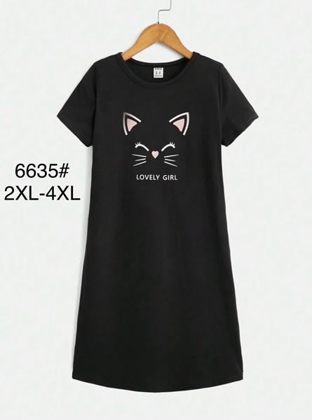 Ночнушка Anion (2XL-4XL) 6635 black (лето)