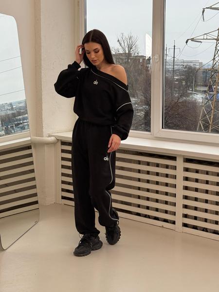 Костюм спорт AZNA (XS-L) ДП178 black (деми)