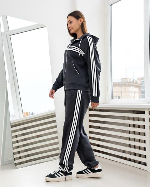 Костюм спорт AZNA (S-XL) ДП166 d.grey (деми)