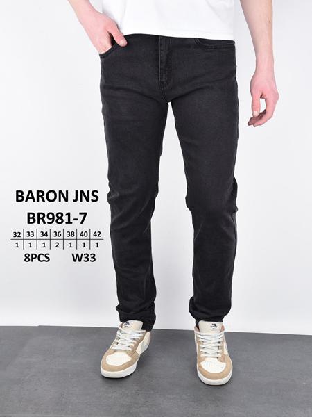Джинсы Baron Jeans (32-42) BR981-7 black (деми)