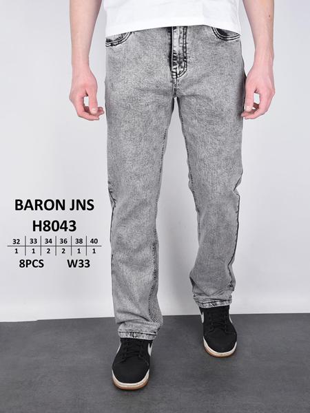 Джинсы Baron Jeans (32-40) H8043 l.grey (деми)