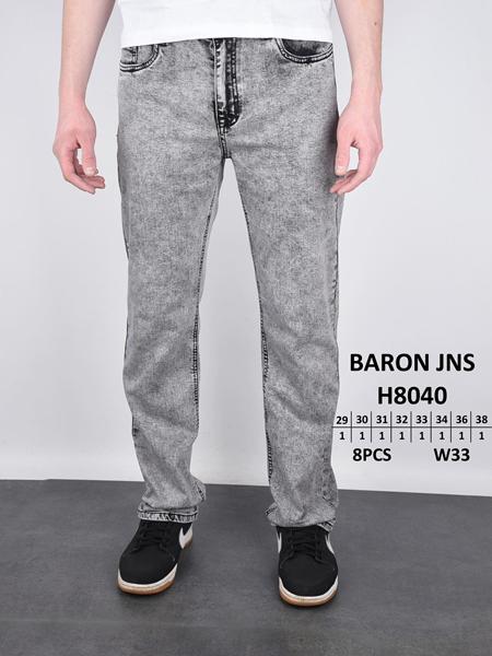 Джинсы Baron Jeans (29-38) H8040 l.grey (деми)